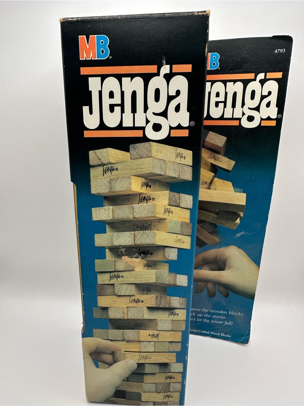 MB Jenga Wooden Block Stacking Game - Natural Wood